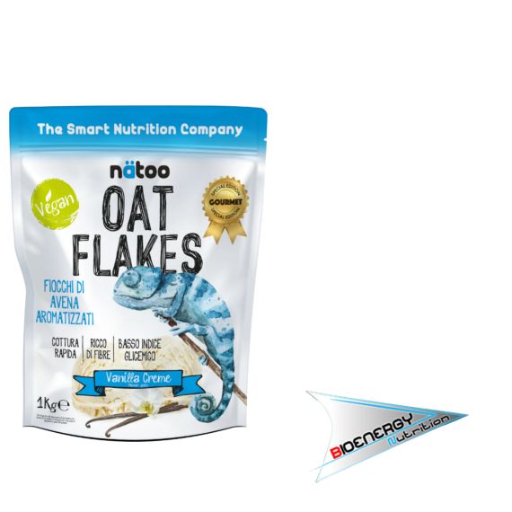 Natoo-OAT FLAKES - FIOCCHI D'AVENA (Conf. 1 kg)  1kg Vaniglia Cream  